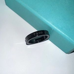 Authentic Tiffany & Co. 1837 Black Titanium Ring